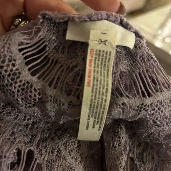 Intimately Free People She's Got It Crochet Lace Mini Slip dress size S - Picture 4 of 11